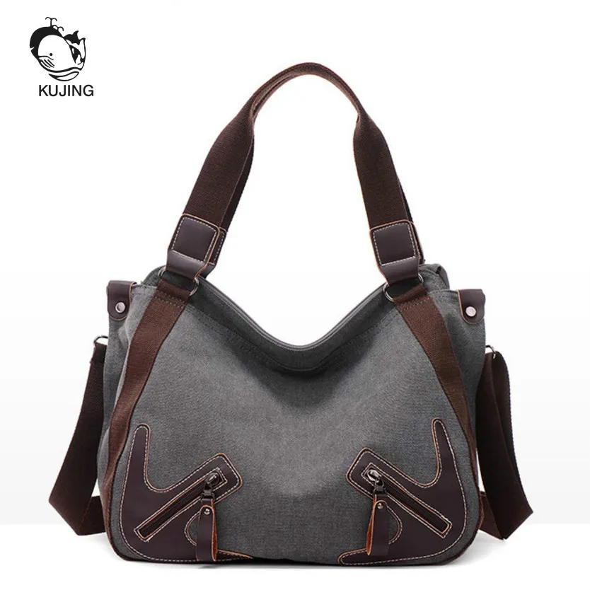 KUJING Fashion Handbags High-grade Canvas Women's Shoulder Messenger Bag Cheap Business Handbag Hot Shopping Leisure Women | Багаж и