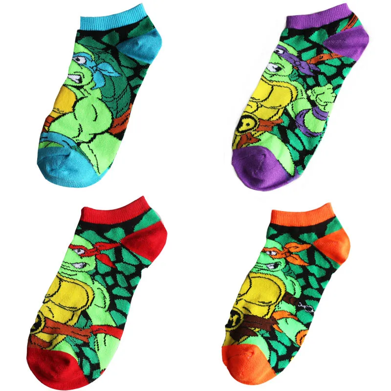 

Ninja Turtle Socks Men women w paragraph Cotton Spiderman Superman Batman Long Super Hero Socks Cartoon Candy Color Socks Gift