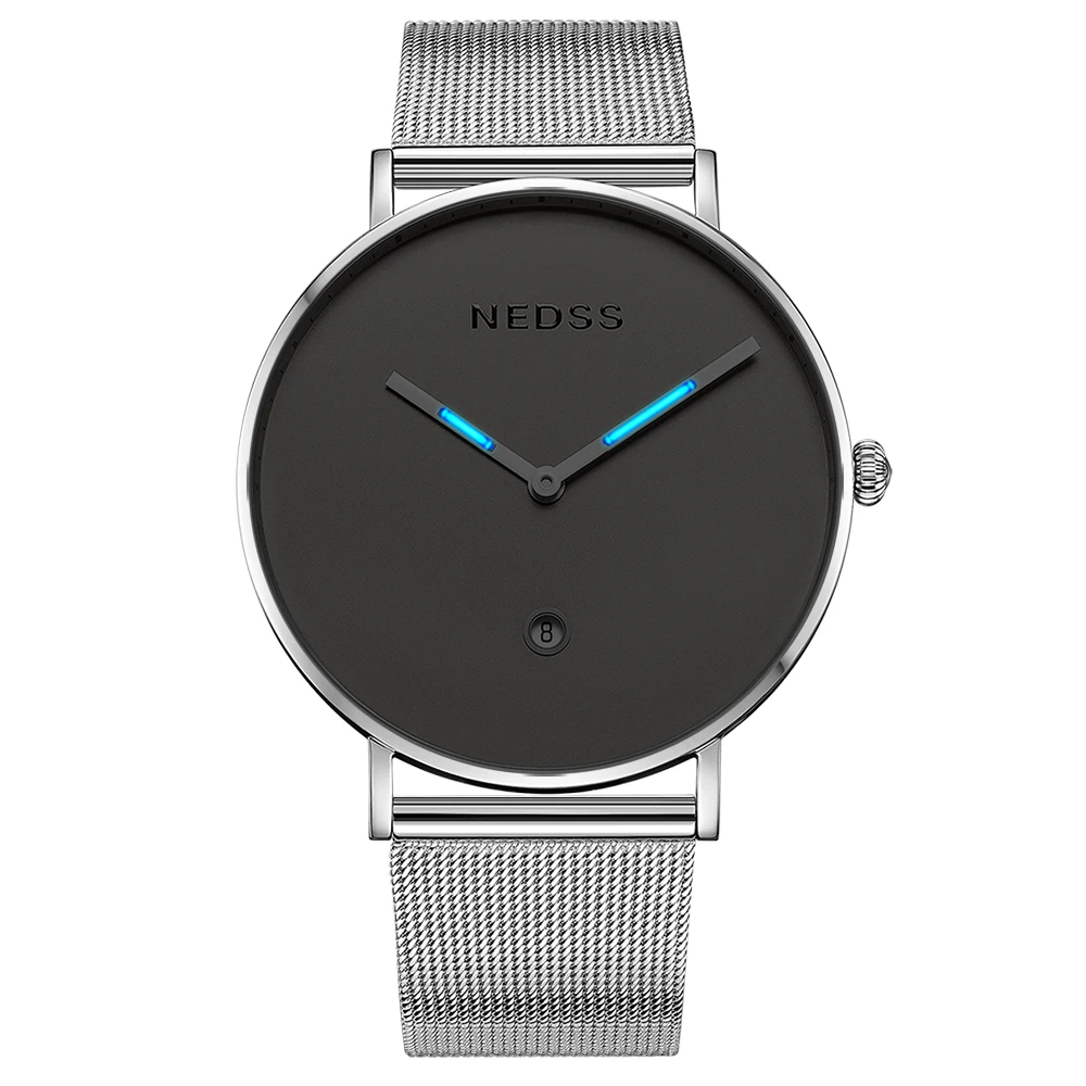 Luxury NEDSS Mens watches top brand couple watch swiss quartz movemnt steel case sapphire glass 50M waterproof DW style watch