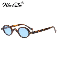 WHO CUTIE, готические Овальные Солнцезащитные очки для женщин и мужчин, фирменный дизайн, Ретро стиль, черепаховая оправа, синие солнцезащитные очки, солнцезащитные очки, оттенки 685