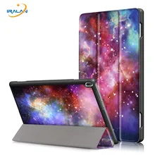 Nuevo Caso Elegante Delgado Para Lenovo Tab 4 10 TB-X304F TB-X304N 10.0 pulgadas de la Tableta Folio PU Del Soporte de la Cubierta Protectora de Cuero de Impresión + 4 en 1