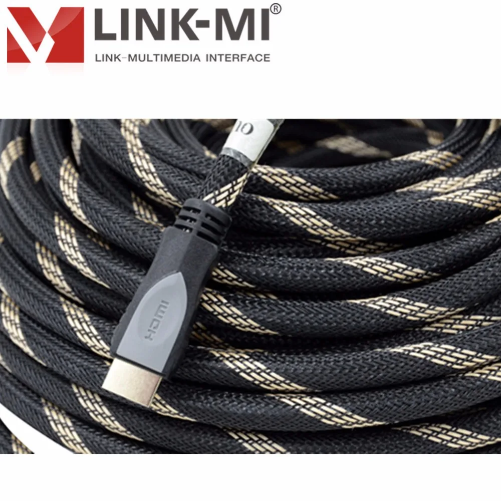 LINK-MI LM-HIC лучший HDMI 1,4 кабель версии HDMI 26AWG высокое качество длина 50 м Male-Male 1920x1080 p HDMI усилитель сигнала чип