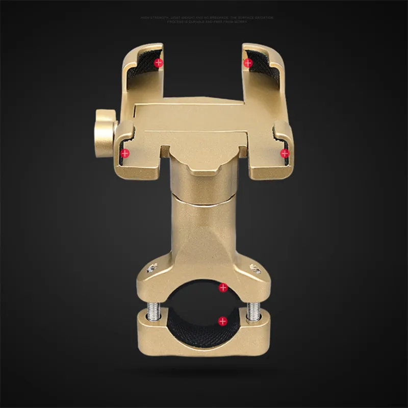  Motorcycle Phone Holder Adjustable Anti Shake Metal Bike Phone Mount for IPhone X/8/7/6 Plus Samsun