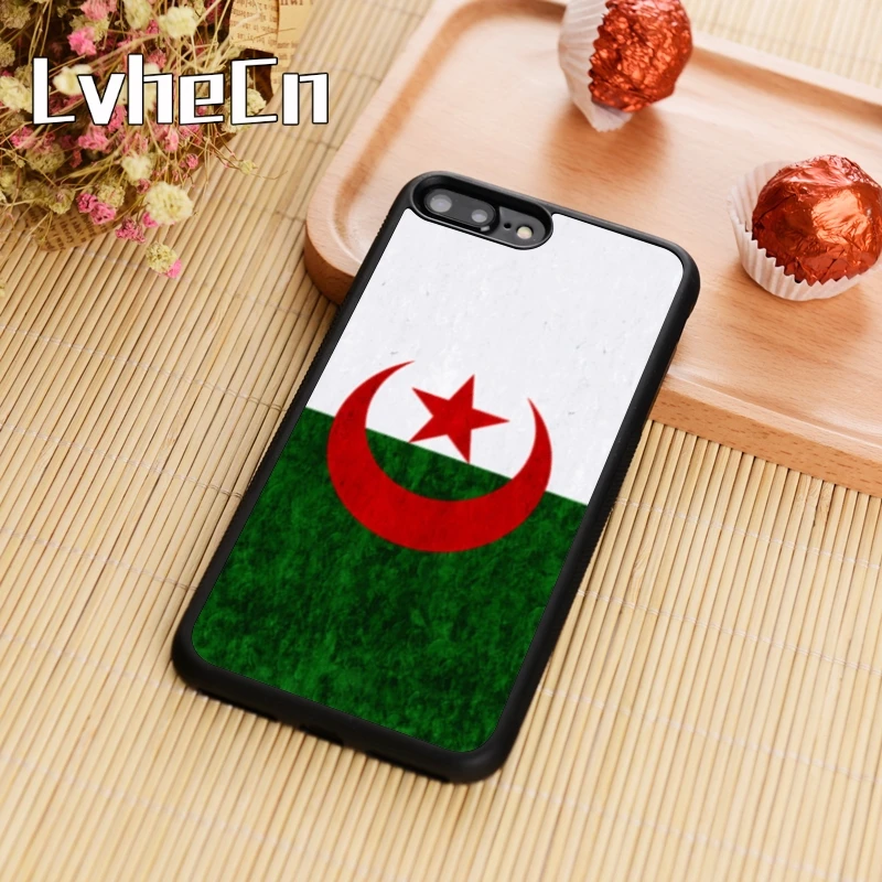 Мягкий чехол для телефона LvheCn flag of algeria iPhone 4 5S SE 6 6s 7 8 plus 10 X samsung Galaxy S5 S6 S7 edge S8 S9 note |