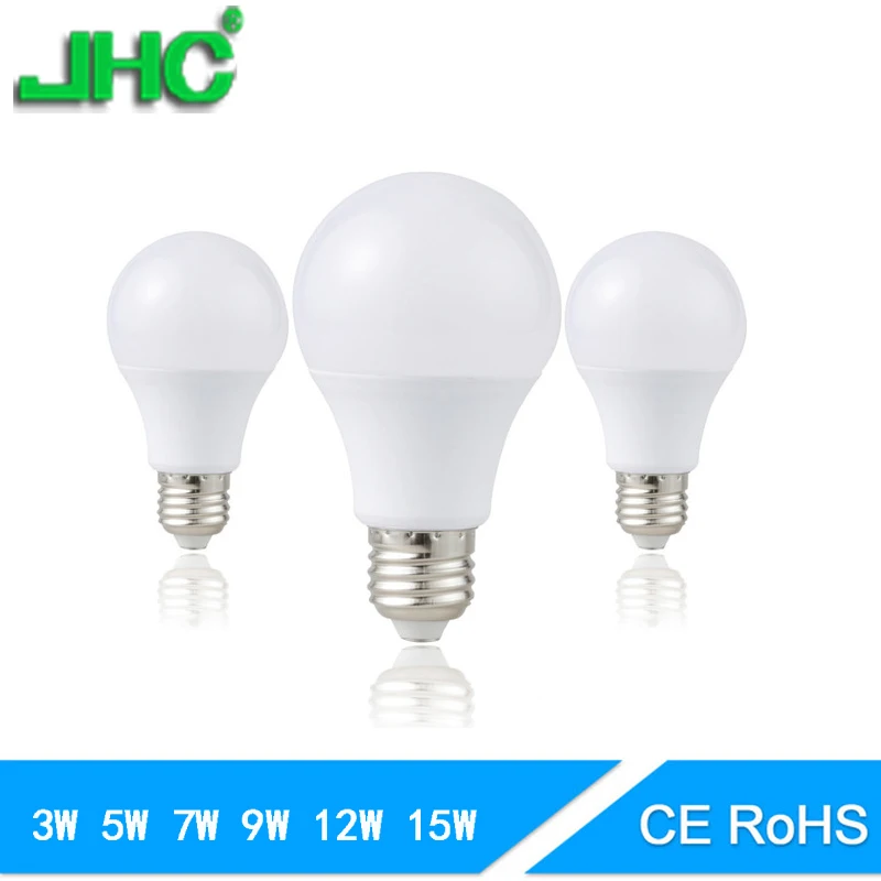 

6PCS LED Bulb E27 1W 3W 5W 7W 9W 12W 15W SMD 2835 Real Power Led Light Bulb AC 220V Cold Warm White Led Spotlight Lamp