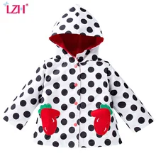 LZH 2017 Automne Filles Veste Pour Les Filles Fraise Brodé Imperméable Manteau Pour Garçons Veste Enfants Survêtement Manteau Enfants Vêtements