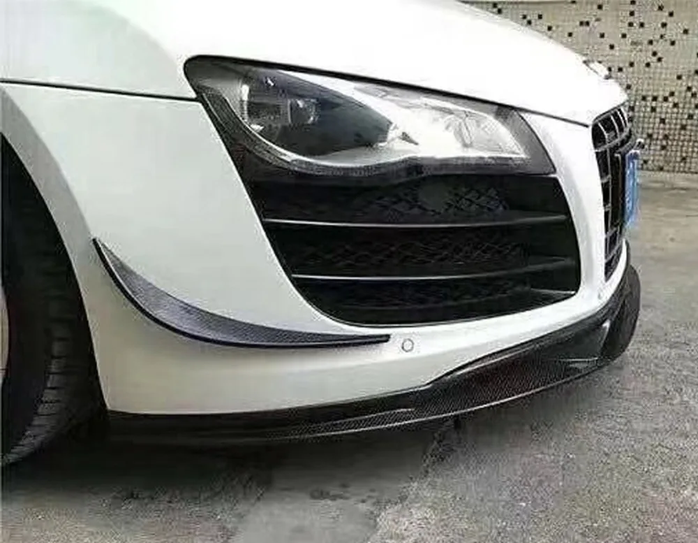 Передний бампер из углеродного волокна боковые уголки спойлер для Audi R8 2008 2015