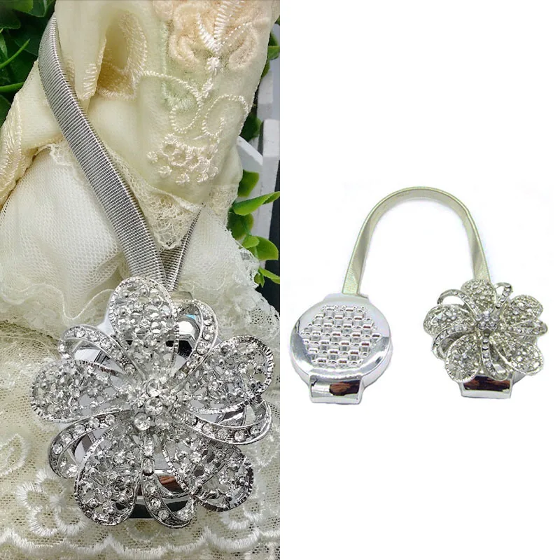 Hot New Curtain Tiebacks Crystal Flower Holdbacks Tie Backs