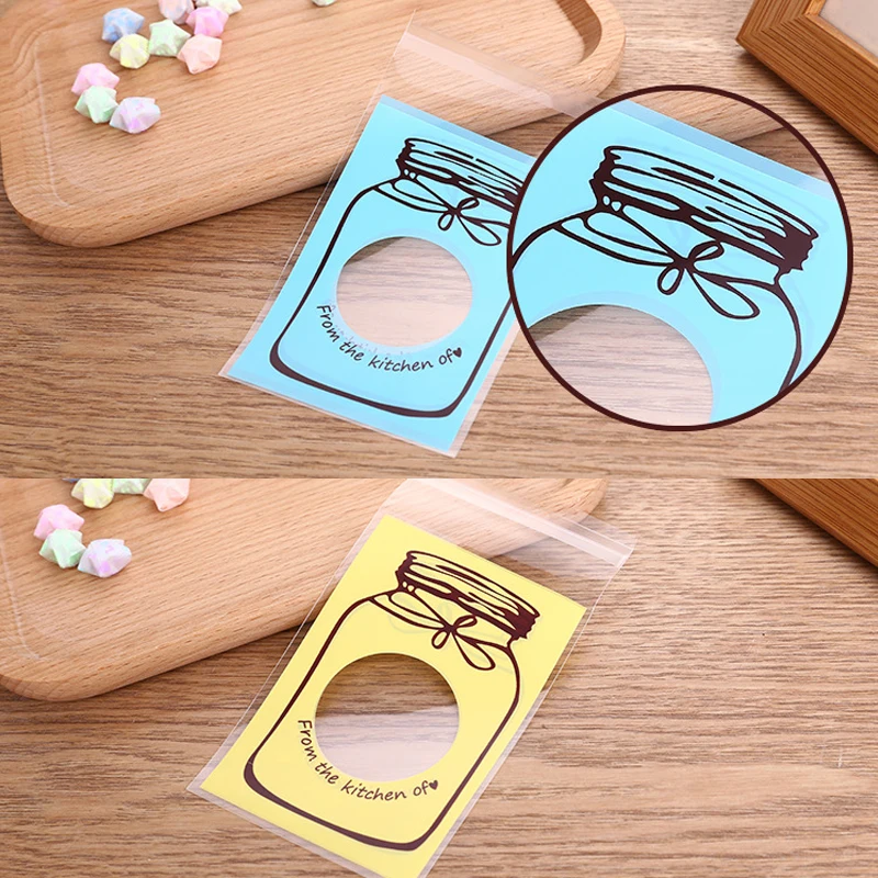 

Plastic Self-adhesive Cookies Bag Candy Bags Baking Package Bottle Pattern Party Decor Storage Supplies Bottles