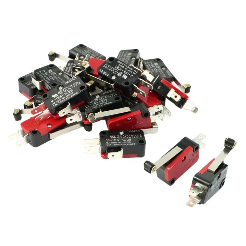 

20 Pcs Mini Micro Limit Switch Long Roller Lever Arm SPDT Snap Action