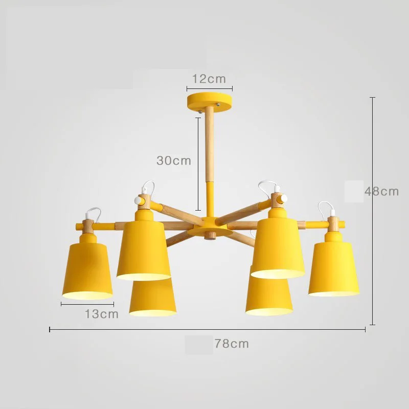 Люстра в скандинавском стиле, подвесной потолочный светильник, современная люстра E27, лампа, Подвесная лампа для гостиной, столовой, спальни, домашний декор - Цвет абажура: 14