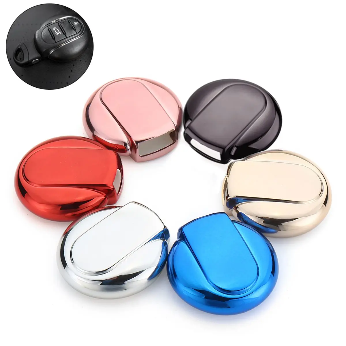 

6 Color For MINI Cooper/3rd Gen F55 F56 2014 2015 TPU Car Remote Smart Key Cover Holder Fob Case Shell Interior Accessories