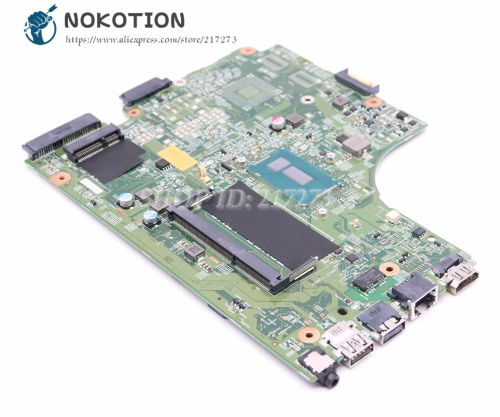 NOKOTION для Dell Inspiron 15 3443 3543 Материнская плата ноутбука CN-0CW5N0 0CW5N0 основная плата SR244 I3-5005U Процессор