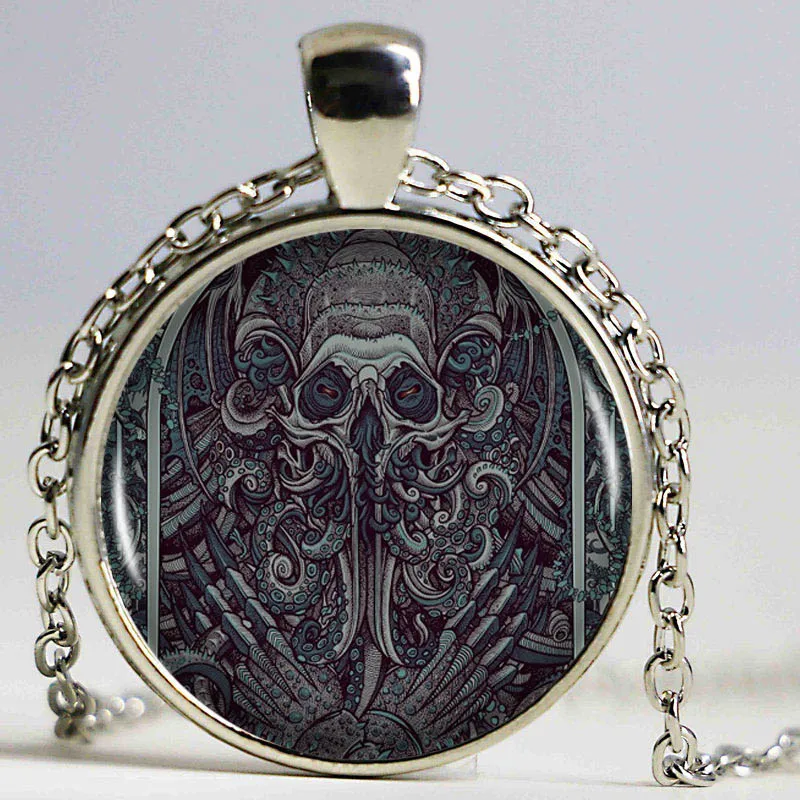 1 шт./лот модная подвеска Kraken Cthulhu и ожерелье с кабошоном винтажная длинная