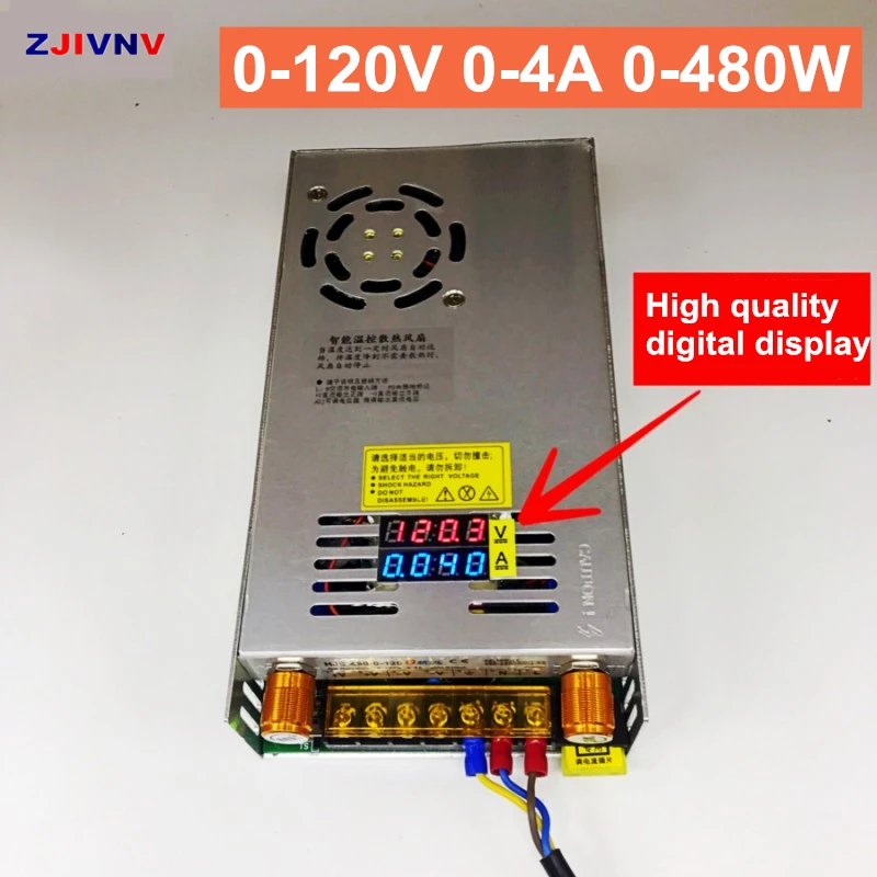  480W output 0-5V 12V 24V 36V 48V 60v 80V 120v 160V 220v Adjustable DC voltage stabilization Digital