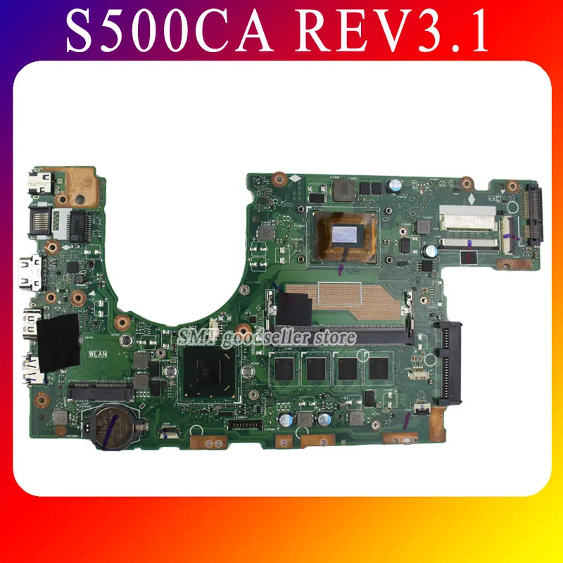 

For Asus S500C S500CA laptop motherboard S400CA REV3.1 Mainboard processor i5 4G Memory on Board 100% Tested