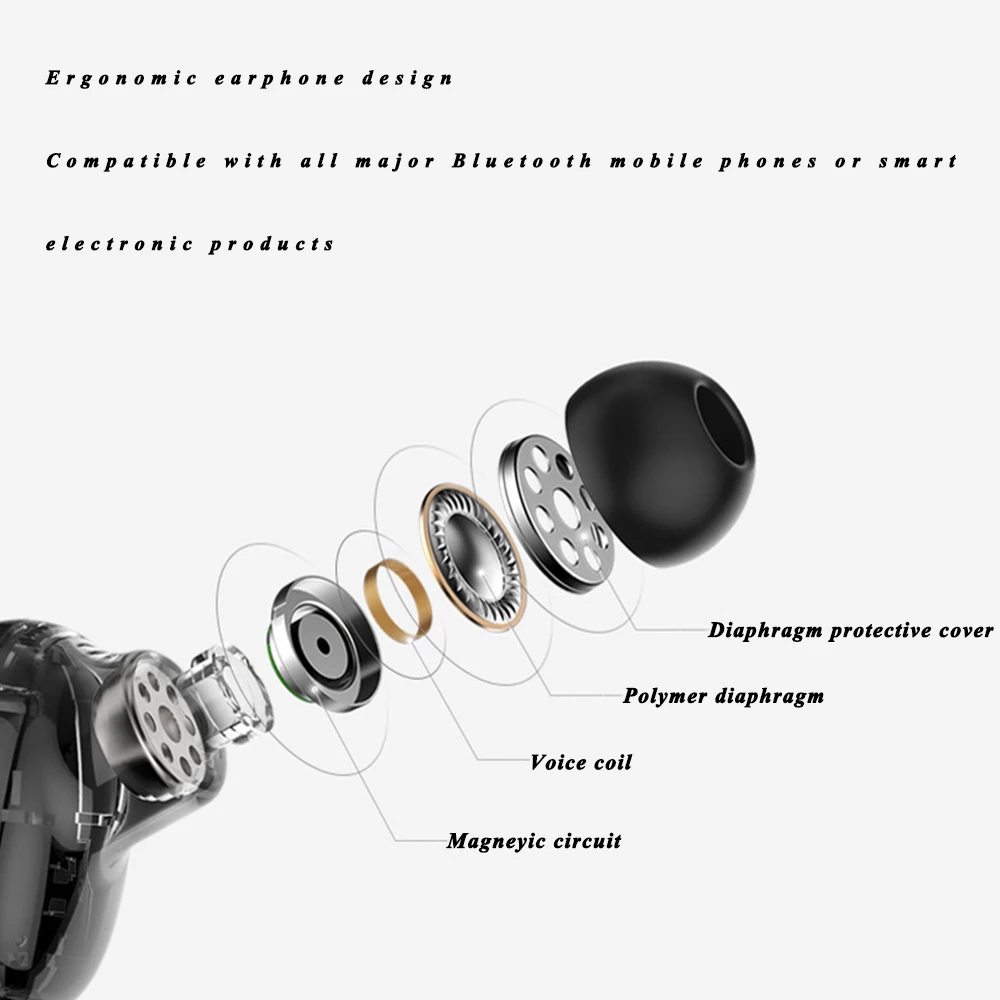 J18 Bluetooth гарнитура беспроводная наушники Hands free автомобильные умные Спортивные