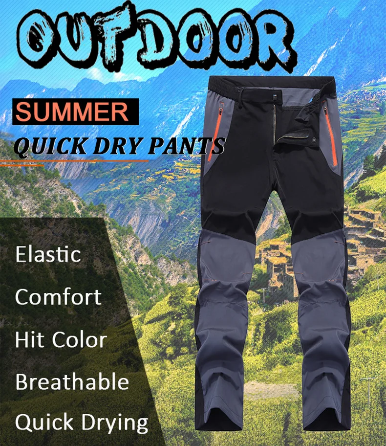 Calças de Pesca Esportivas ao ar Facecozy Homens Verão Respirável Caminhadas Secagem Rápida Calças Livre Elástico Fino Anti-uv Pantlon Masculino 2 Cheap Calças de caminhadas
