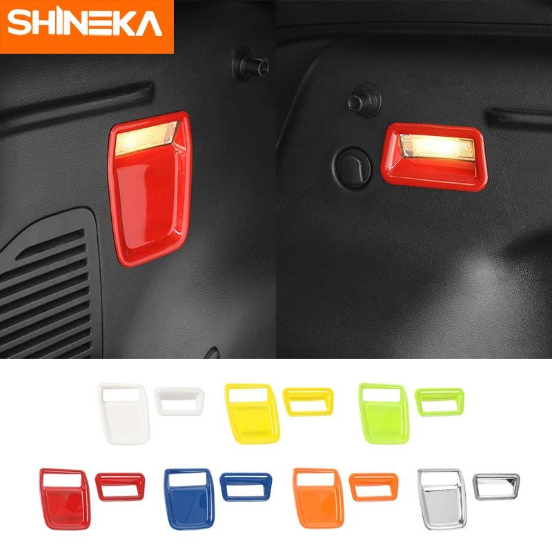 

SHINEKA Aluminum alloy Car Rear Tail Trunk Box Light Lamp Decoration Cover Stickers Accessories For Jeep Renegade 2016 Up