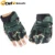 Тактические перчатки без пальцев для детей от 5 до 13 лет военные противоскользящие резиновые перчатки для мальчиков и девочек - изображение