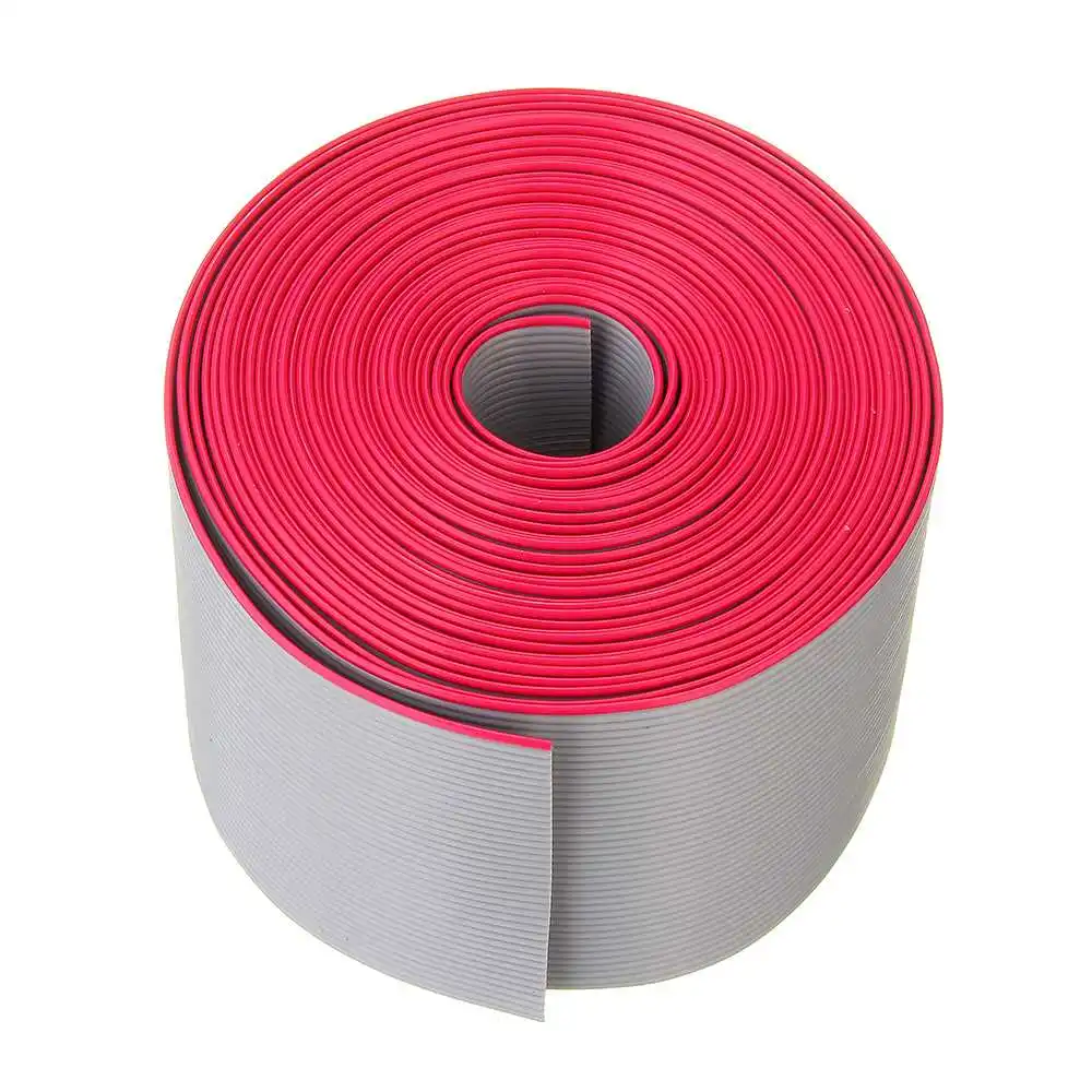  5M 1.27mm Pitch 40 Pin 40P Grey Gray Flat Ribbon Data Cable Wire Connector For AWG28 300V