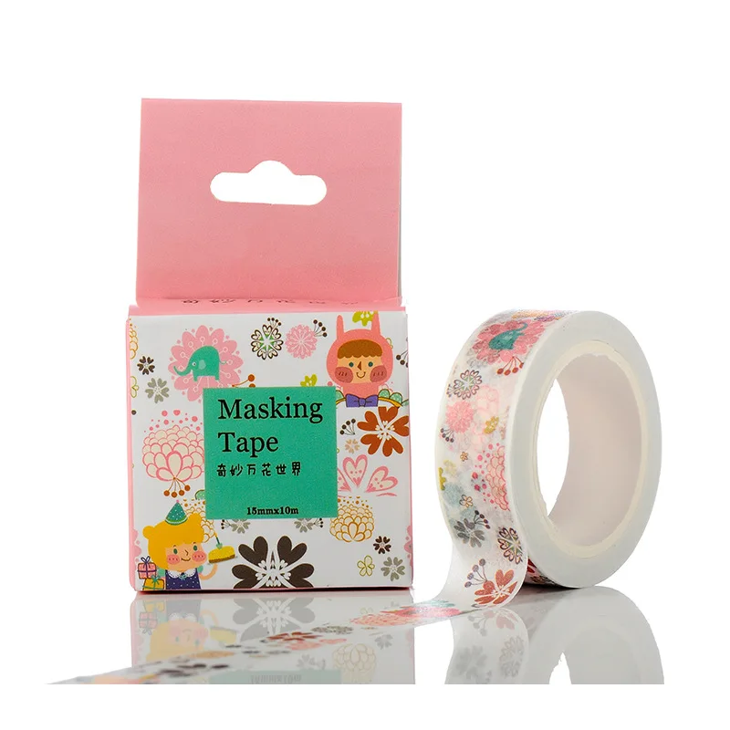 

15mm x 10m Washi Tape Fantastic Flower World DIY Scrapbooking Masking Tape School Office Supply Escolar Papelaria