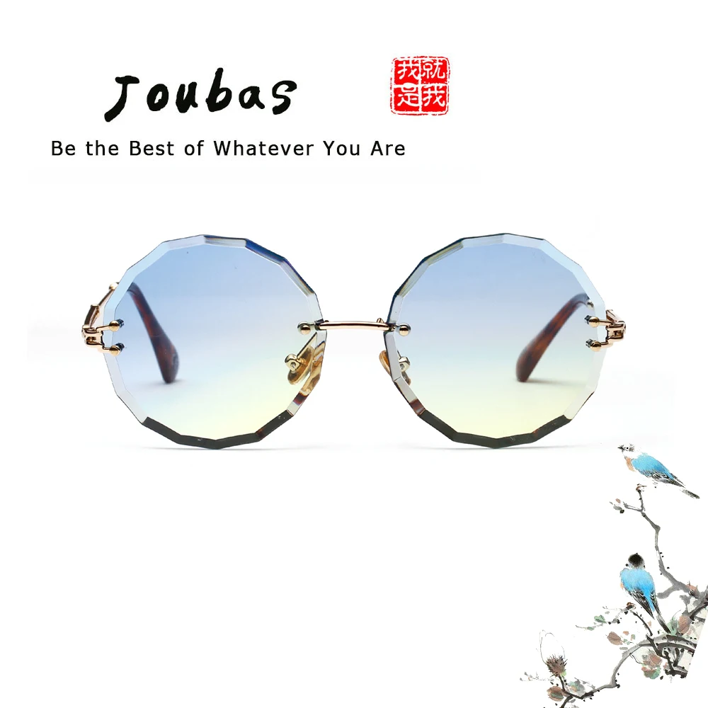 

Joubas Rimless Round Sunglasses 2019 Women/Men Gradient Transparent Sun Glasses Retro High Quality Eyeglasses Fashion Trendy 139
