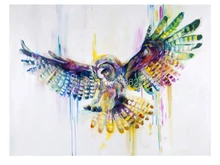 Free Shipping Canvas art Abstract birds painting colorful decorative oil painting only painted Painting