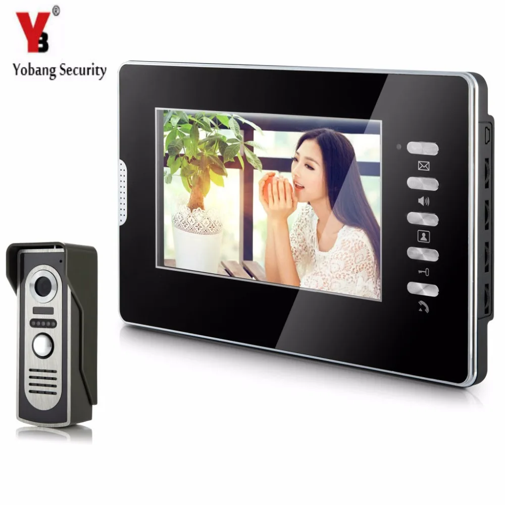 YobangSecurity Домашняя безопасность " дюймовый монитор видео дверной звонок Домофон камера монитор система ночного видения для квартиры