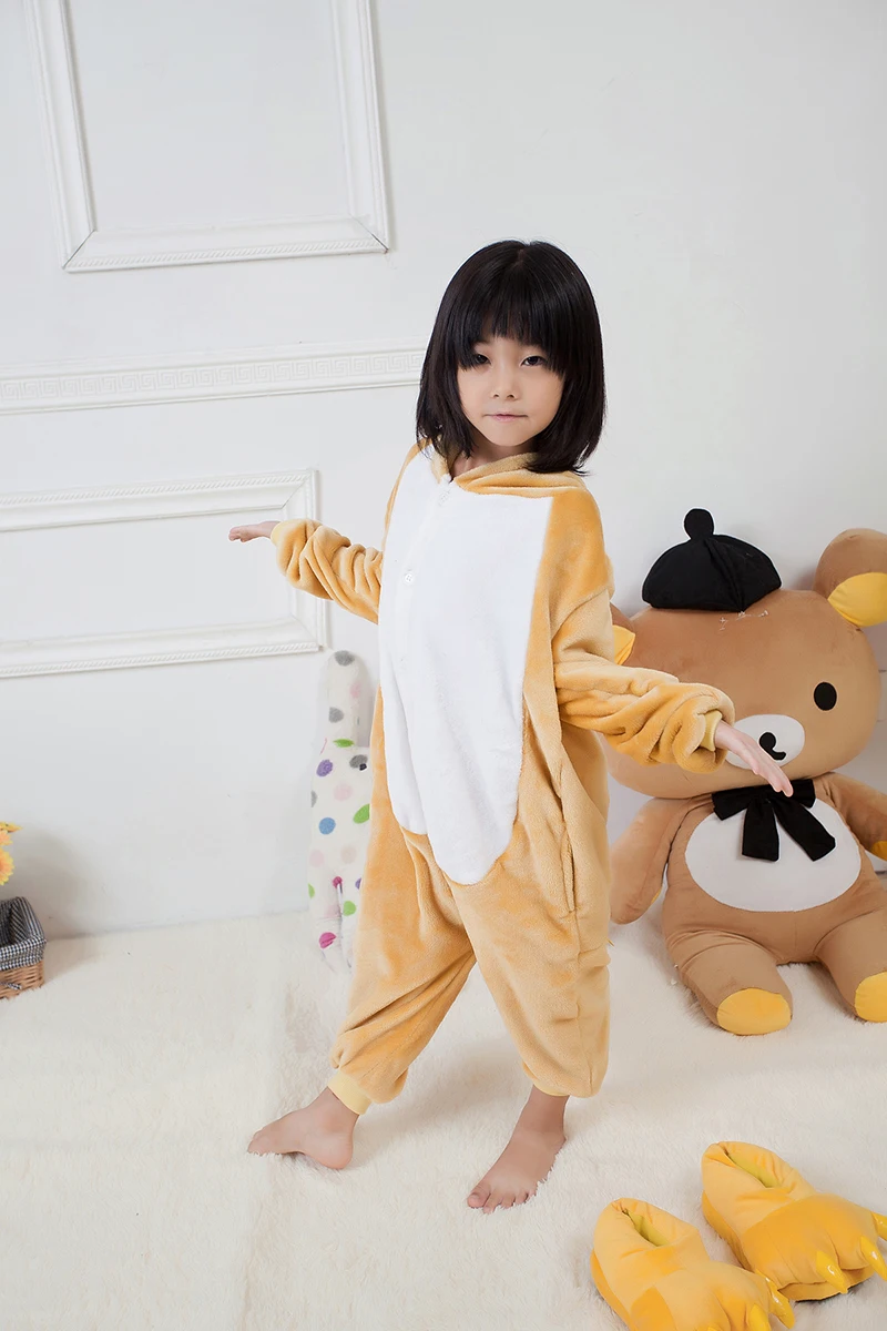 Детская Пижама кигуруми в стиле унисекс с рисунком медведя|bear onesie|cosplay costumechildren
