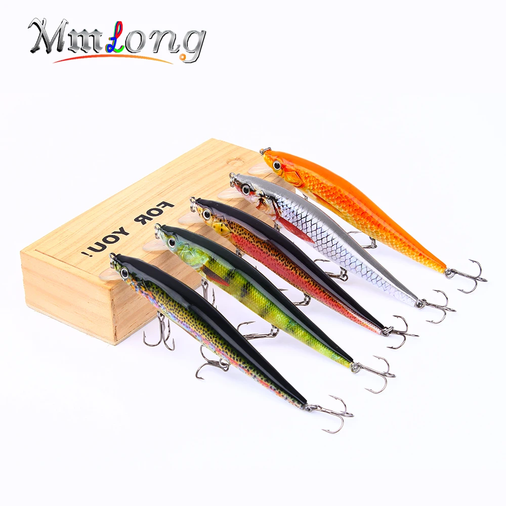 Mmlong 12 cm realista minnow Pesca señuelo populares Pesca cebo 14.6G lifelike crankbait pescados wobbler pesca ah09c