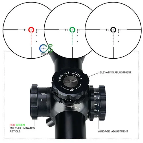 Canis Latrans винтовки прицелы 3-9x40 SFIRF прицел 30 мм трубка с подсветкой красный/зеленый Mil точка черный для наружного охоты gs1-0285