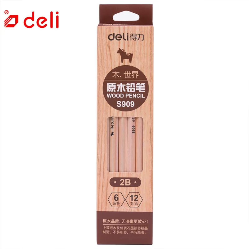 Deli Standard 2B Pencils Set Non-toxic Drawing Sketching Pencil for Office School Student Sketch Gift Stationery Art Suppli | Канцтовары