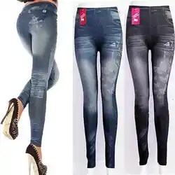 Nibesser Для Женщин Принтом джинсовые узкие брюки стрейч талии Высокая талия узкие Джинсы с вышивкой без рваные женские джинсовые брюки