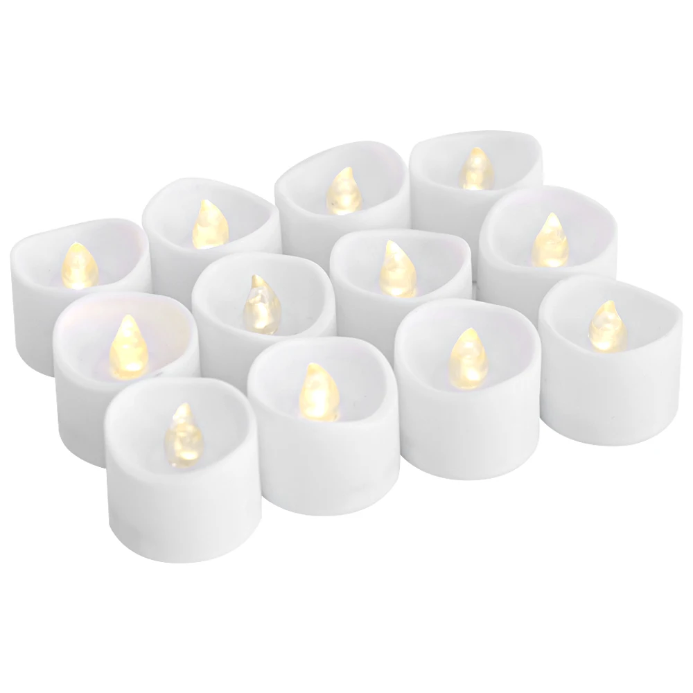 Набор из 12 ламп Votive Tealight свечи с батарейным питанием теплый свет мерцание день