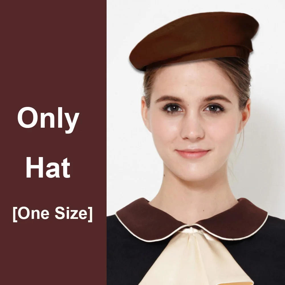 Великолепная женская униформа официантки, рабочая одежда для ресторанов, комплекты со шляпой, черный Рабочий Фартук, одежда косметолога, униформа N017 - Цвет: Only Hat