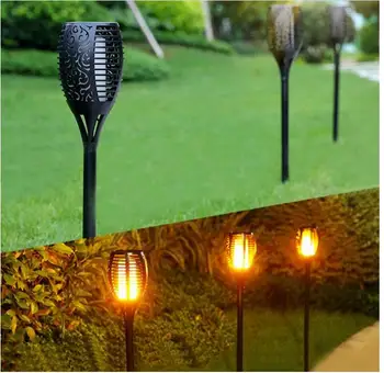 

4PCS Torches Dancing Flame 96 LED Solar Light Flickering Outdoor Waterproof Garden Decorations