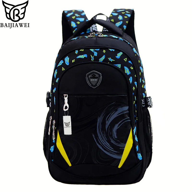 BAIJIAWEI 2017 New Children School Bag Alleviate Burdens Unisex Kids Backpack Casual Bags Backpacks For Teenage School bag(China (Mainland))