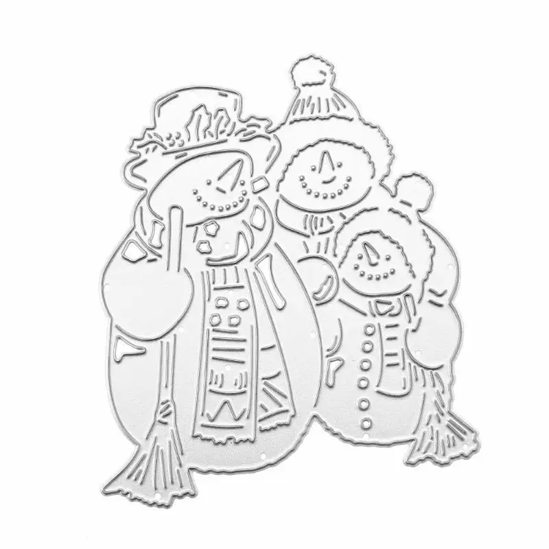 Sweeping Snowmen Cutting Dies Christmas Metal Cutting Dies for Scrapbooking Decorative Embossing Paper Card Cutter Dies