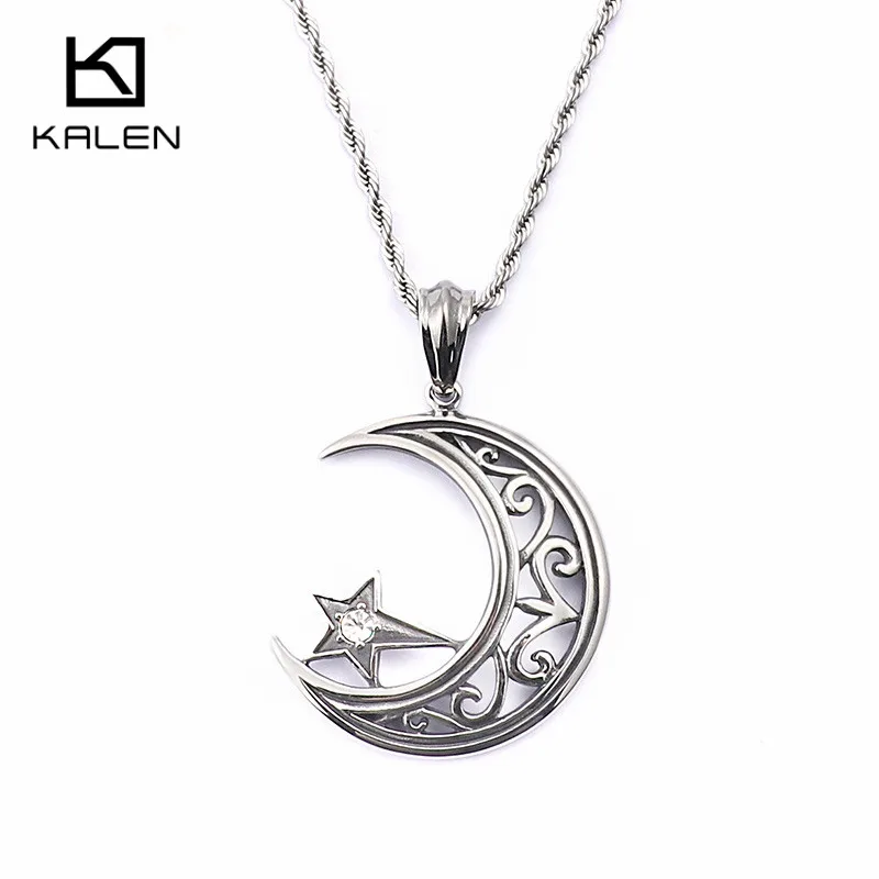 Kalen Fashion Stainless Steel Moon 