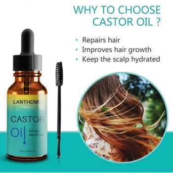 

Castor Oil Nourish Hair Essential Oil Natural Calm Prevent Skin Aging Organic Enhancer Eyelash Liquid
