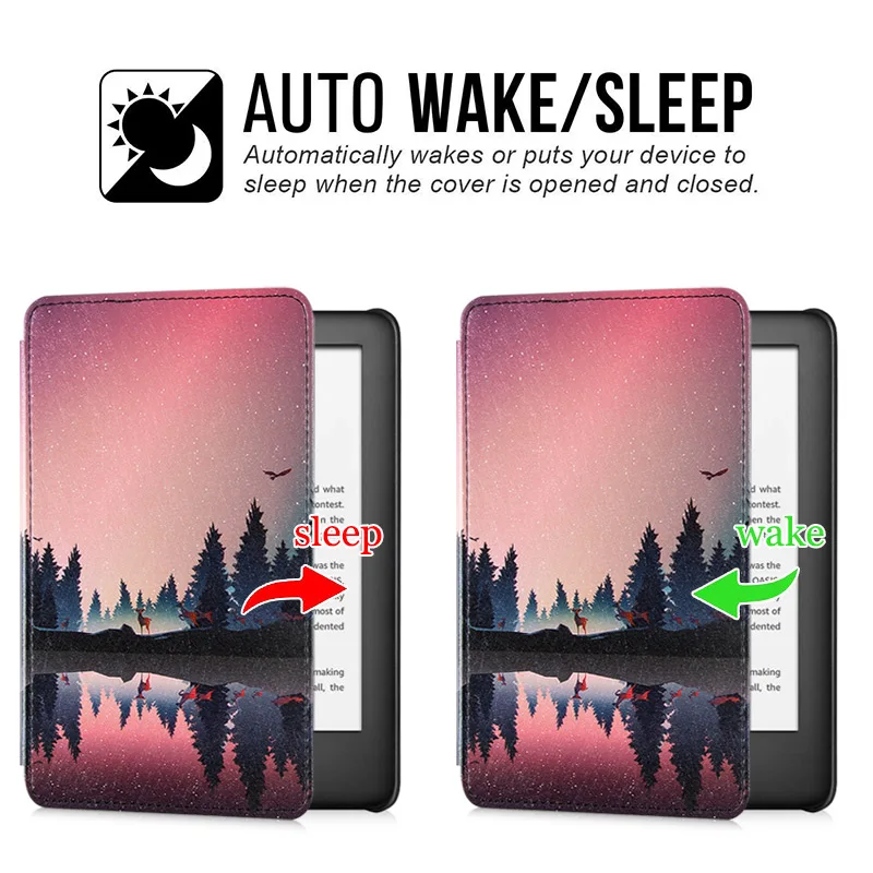Чехол подставка BOZHUORUI для всех new Kindle (10 поколение 2019 модель J9G29R) умный защитный
