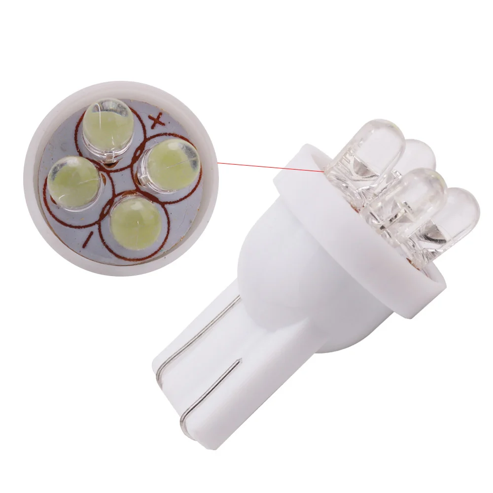 1 шт. белый 4SMD 2835 автомобильный светодиод T10 4 smd светодиода 194 158 168 192 W5W 3020smd