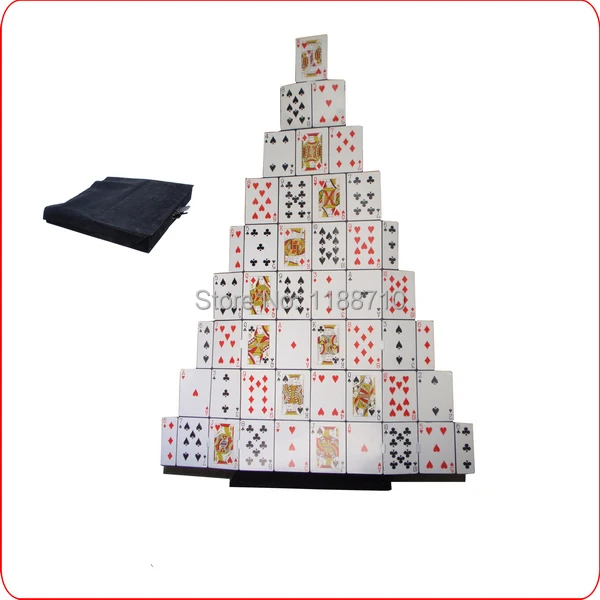 

Automatic Giant Card Castle - Stage Magic / Magic Trick, Gimmick, Props