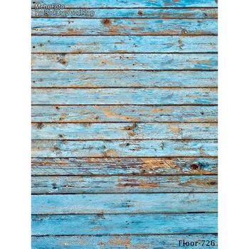 

Vinyl Photography Background Blue Wooden Floor Computed Printed Children Backdrops for Photo Studio Floor-726