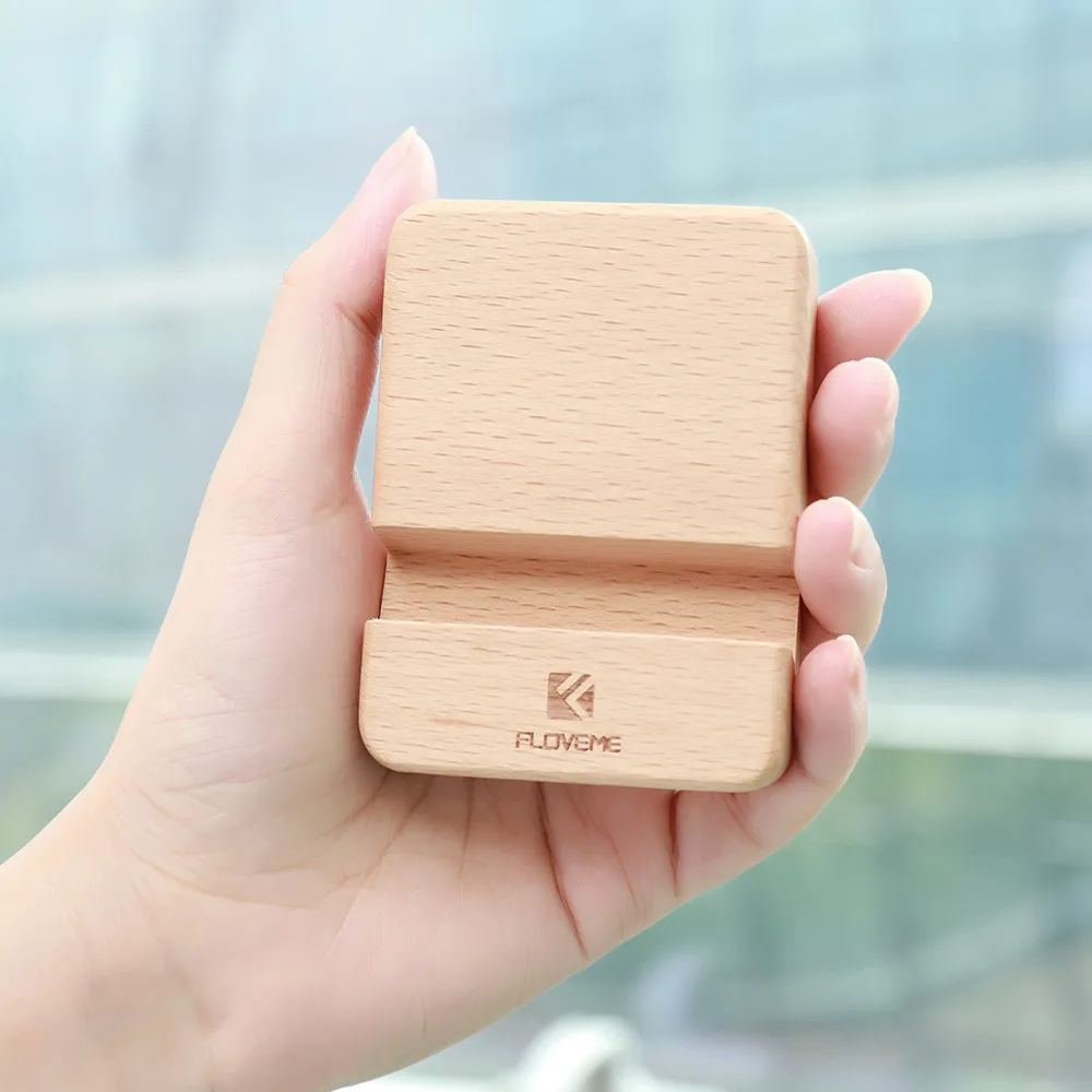 FLOVEME портативный деревянный держатель для телефона для iPhone X 8 7 plus универсальная подставка для планшета держатель для samsung huawei держатели для мобильных телефонов