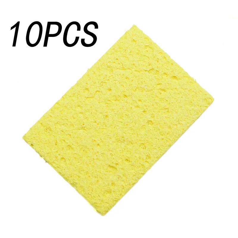 10PCS 5/10 шт. желтый Чистящая губка очиститель для устойчивого управления электросварочными агрегатами паяльник - Цвет: 10PCS