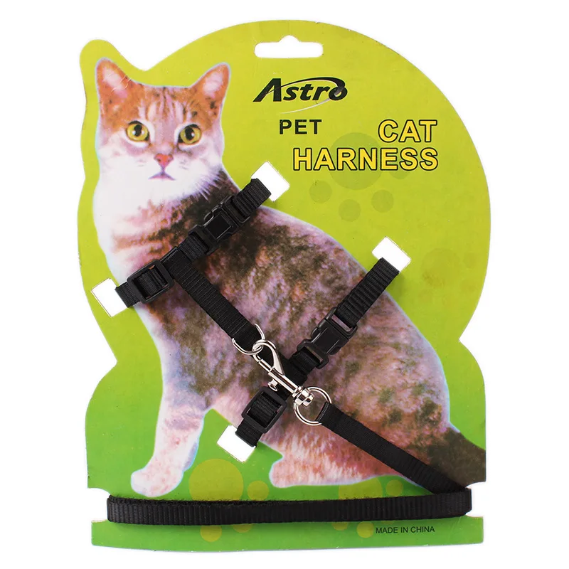 1 шт. регулируемый нейлоновый базовый ошейник для кошек, поводок для собак, поводок для кошек, поводок для персидских кошек, шотландская Складная веревка для домашних животных - Цвет: Type 1 Black