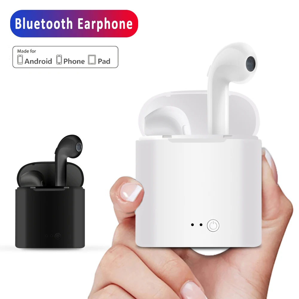 Беспроводная Bluetooth гарнитура i7s Tws Mini умные басовые наушники спортивные