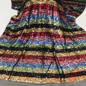 

High-end Nigerian 3D Applique Wedding Lace Fabric Latest African Laces French Net Lace Fabric With Rainbow Sequins For Dress